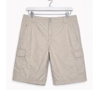 Eddie Bauer Beige Cargo Shorts Mercer Fit Cotton Hiking Casual